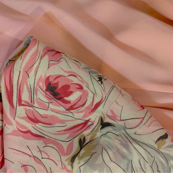 LN LINED PINK/GRAY SHEATH DRESS. FABRIC FEELS LIKE CHIFFON. PERFECT FOR SUMMER💕 - Picture 8 of 10